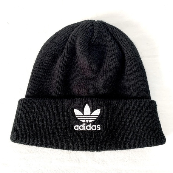 Adidas Black Knit Embroidered Logo Beanie - Picture 3 of 6